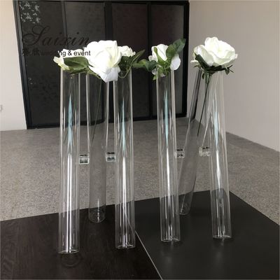 Wedding Decoration Vase For Home Rose Flower 3 Pcs Clear Cylinder Glass 47cm