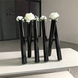 Wedding Decoration Vase For Home Rose Flower 3 Pcs Clear Cylinder Glass 47cm