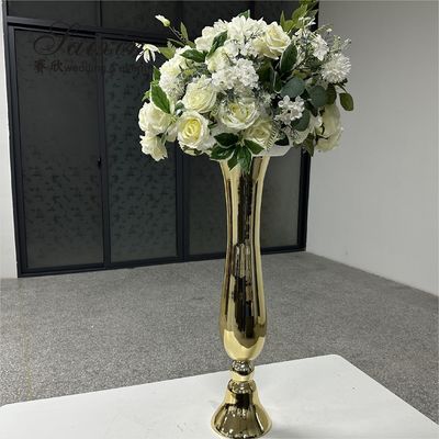 Accessories Decoration Vase For Wedding Table Decoration Clear Glass Flower Vase 77cm