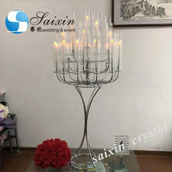 New Design Gold Candelabra Wedding Decoration Party Gift Table Decor 25 Arms Wedding Candelabra Centerpiece