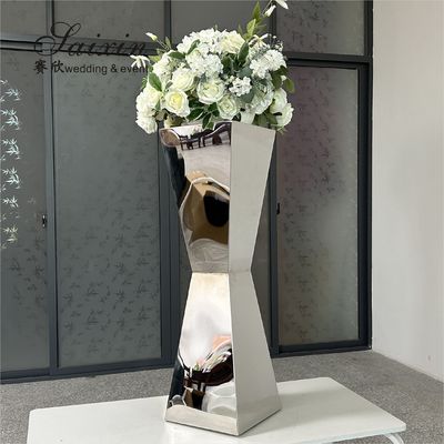 Hot Sale Stainless Steel Wedding Table Decoration Silver Flower Arrangement Stand