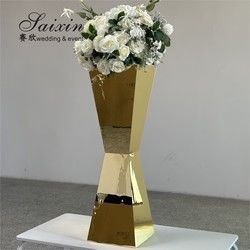 Hot Sale Stainless Steel Wedding Table Decoration Silver Flower Arrangement Stand