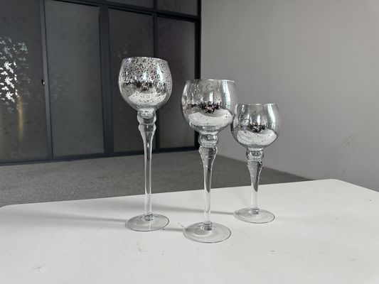 Wedding Part Supplies Glass Candle Holder 3 pcs Set Custom Size Luxury Wedding Decoration Candle Holder