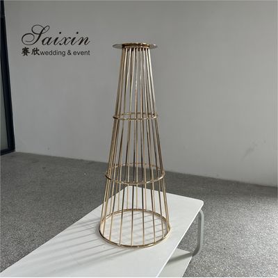 New Design Gold Metal Flower Stand Wedding Decoration Table Centerpiece Luxury Wedding Flower Stand