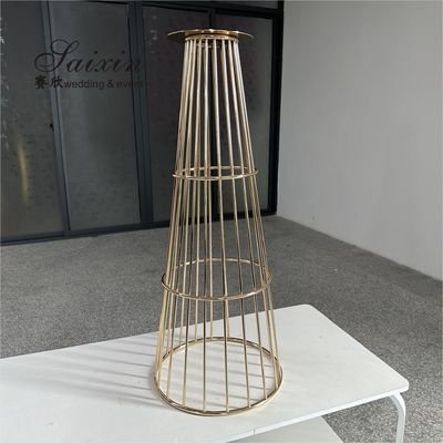 New Design Gold Metal Flower Stand Wedding Decoration Table Centerpiece Luxury Wedding Flower Stand