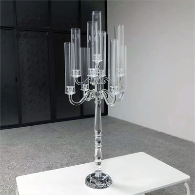 zt-352 Tall crystal candelabra for wedding table centerpieces