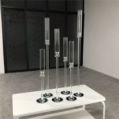 Hurricane Wedding Candle Holder Centerpieces Table Decor Tall 6pcs Set Glass Tubes