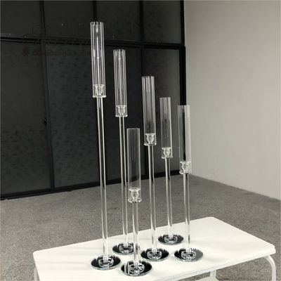 Hurricane Wedding Candle Holder Centerpieces Table Decor Tall 6pcs Set Glass Tubes