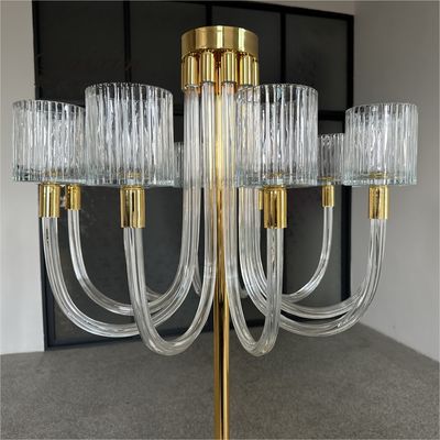 ZT-592 Event Wedding Table Decoration Centerpiece 10 Arms Gold Crystal Candelabra