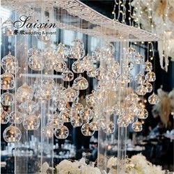 Candelabra Crystal Candle Centerpiece Acrylic Laser Cut Rectangle Pedestal Candle Stands 150cmx240cm