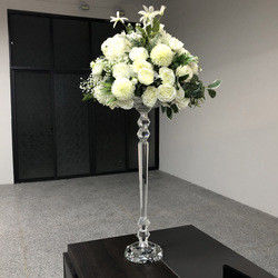 Clear Cemetery Flower Stand Wedding Centerpiece Table Decoration 75CM