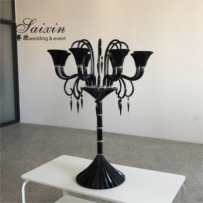 Black Candelabra Centerpieces Wedding Crystal Candelabra Candle Holder Glass Big Tall