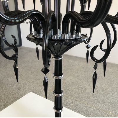 Black Candelabra Centerpieces Wedding Crystal Candelabra Candle Holder Glass Big Tall