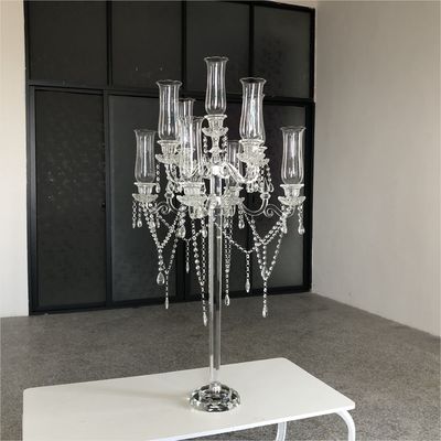 Luxury Indoor Hanging Crystal Candelabra Beaded 9 Arms 130CM