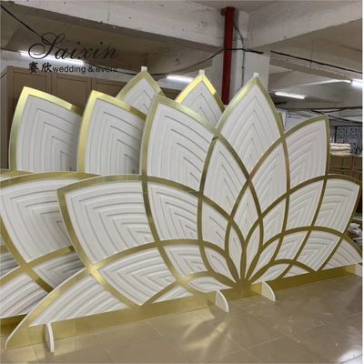 Unique design curve 4 pcs set acrylic stand for wedding stage decoration