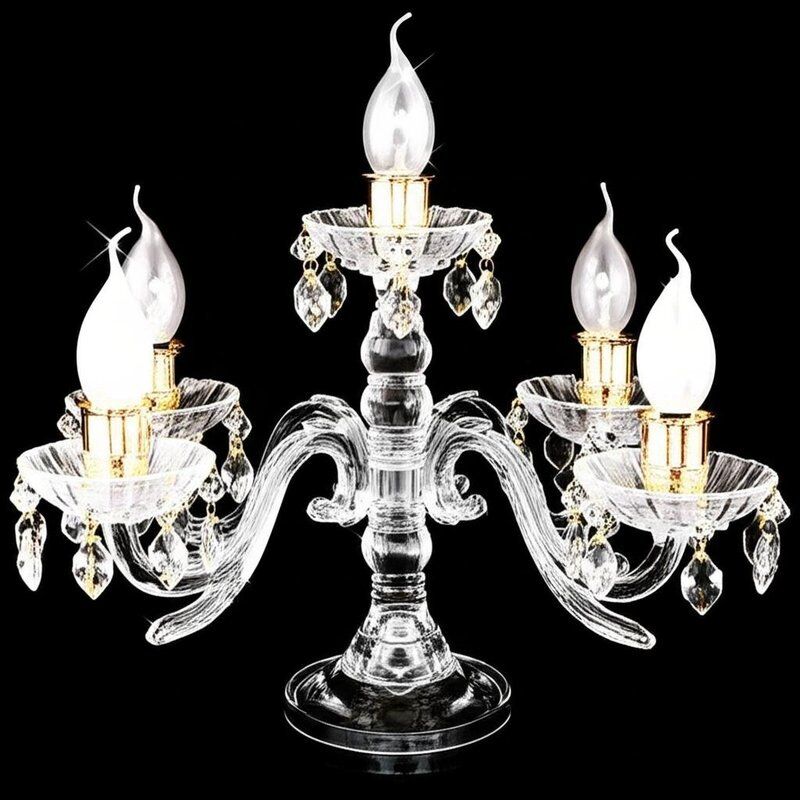 Clear 3 Arms Candle Holder Crystal Glass Candelabra Stunning Elegant Centerpiece for Banquets Weddings and Formal Dinners